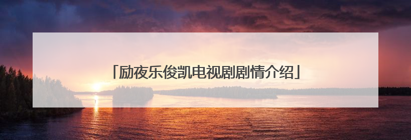 励夜乐俊凯电视剧剧情介绍