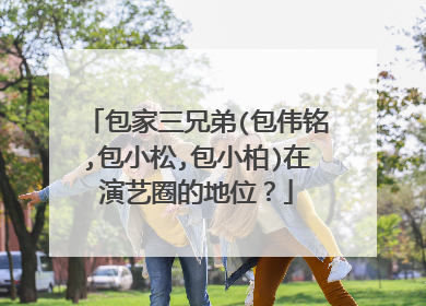 包家三兄弟(包伟铭,包小松,包小柏)在演艺圈的地位?