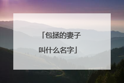 包拯的妻子叫什么名字