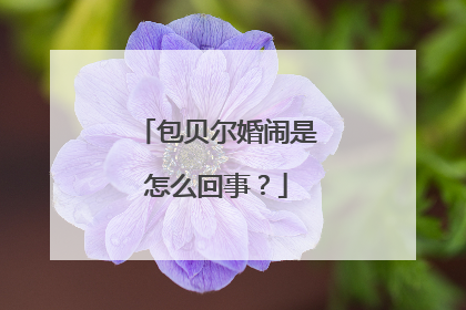 包贝尔婚闹是怎么回事?