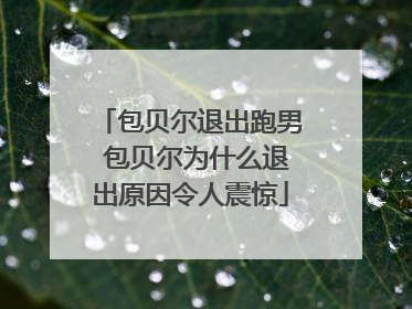 包贝尔退出跑男 包贝尔为什么退出原因令人震惊