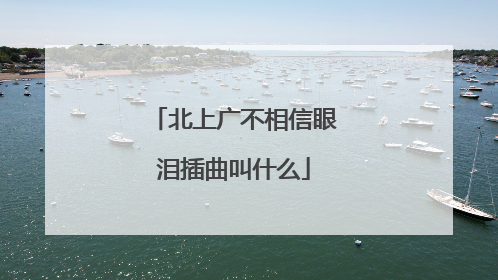 北上广不相信眼泪插曲叫什么