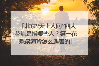 北京“天上人间”四大花魁是指哪些人?第一花魁梁海玲怎么遇害的