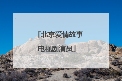 北京爱情故事电视剧演员