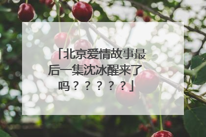 北京爱情故事最后一集沈冰醒来了吗？？？？？