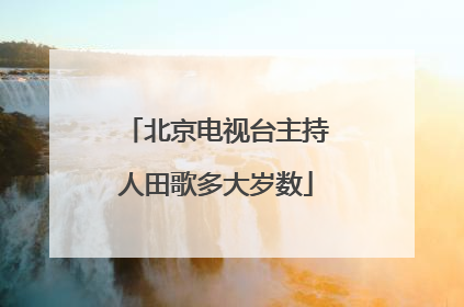 北京电视台主持人田歌多大岁数