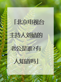 北京电视台主持人刘婧的老公是谁?有人知道吗