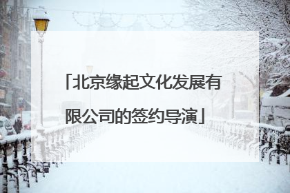 北京缘起文化发展有限公司的签约导演