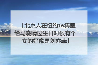 北京人在纽约16集里给马晓晴过生日时候有个女的好像是刘亦菲