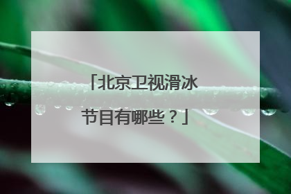 北京卫视滑冰节目有哪些？