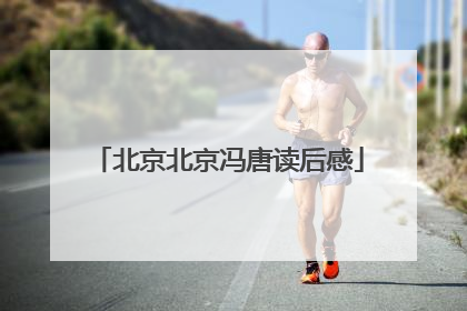 北京北京冯唐读后感