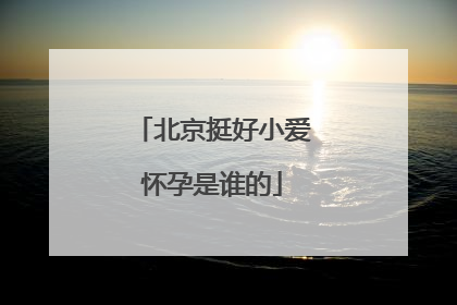 北京挺好小爱怀孕是谁的