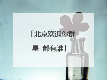 北京欢迎你群星 都有誰