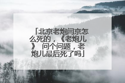 北京老炮闫京怎么死的,《老炮儿》 问个问题,老炮儿最后死了吗