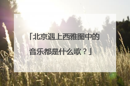 北京遇上西雅图中的音乐都是什么歌?