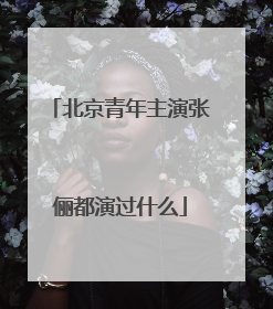 北京青年主演张俪都演过什么