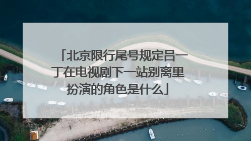 北京限行尾号规定吕一丁在电视剧下一站别离里扮演的角色是什么