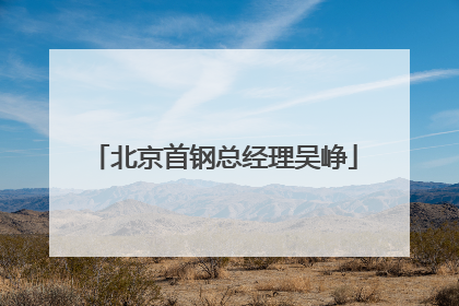 北京首钢总经理吴峥
