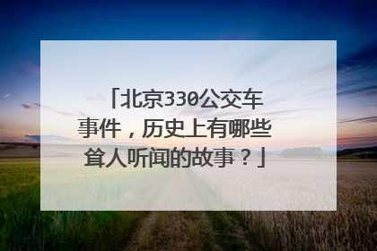北京330公交车事件，历史上有哪些耸人听闻的故事？