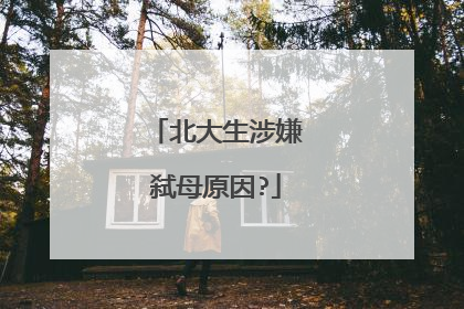 北大生涉嫌弑母原因?