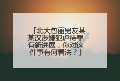 北大包丽男友某某汉涉嫌犯虐待罪有新进展，你对这件事有何看法？