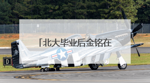 北大毕业后金铭在做什么呢 图片集
