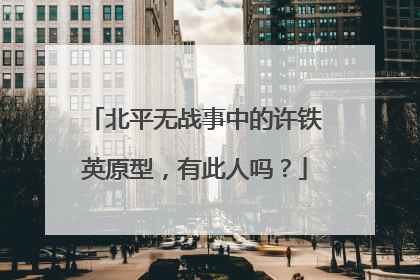 北平无战事中的许铁英原型，有此人吗？