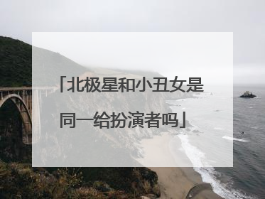 北极星和小丑女是同一给扮演者吗