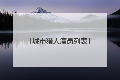 城市猎人演员列表