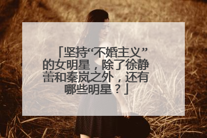 坚持“不婚主义”的女明星，除了徐静蕾和秦岚之外，还有哪些明星？
