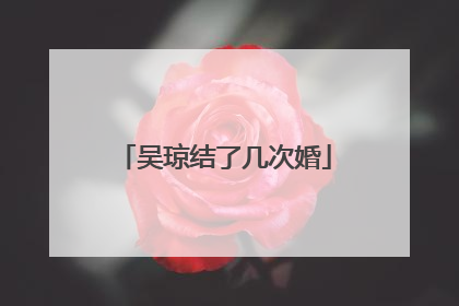 吴琼结了几次婚