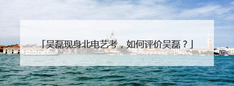 吴磊现身北电艺考,如何评价吴磊?