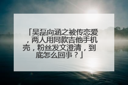 吴磊向涵之被传恋爱,两人用同款吉他手机壳,粉丝发文澄清,到底怎么回事?