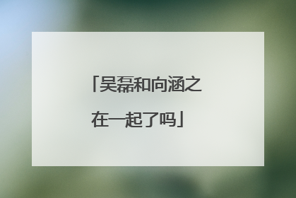 吴磊和向涵之在一起了吗