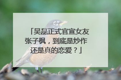 吴磊正式官宣女友张子枫，到底是炒作还是真的恋爱？