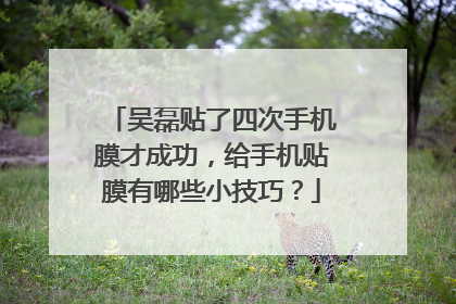 吴磊贴了四次手机膜才成功,给手机贴膜有哪些小技巧?