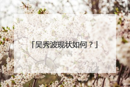 吴秀波现状如何？