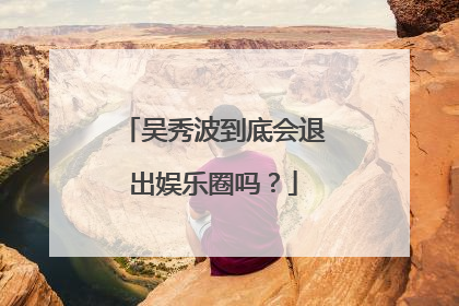 吴秀波到底会退出娱乐圈吗?