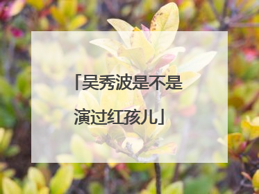 吴秀波是不是演过红孩儿