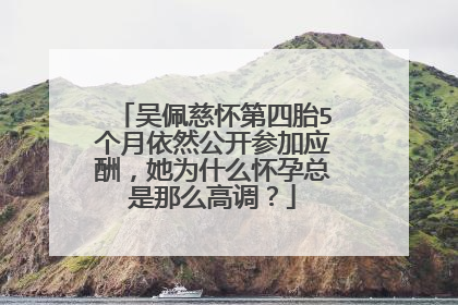 吴佩慈怀第四胎5个月依然公开参加应酬,她为什么怀孕总是那么高调?