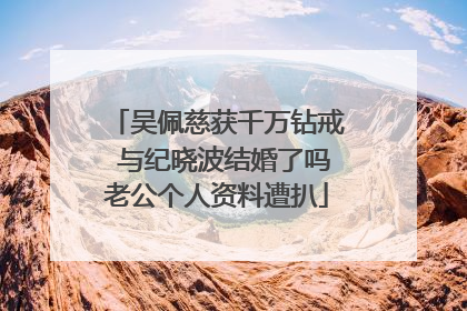 吴佩慈获千万钻戒 与纪晓波结婚了吗老公个人资料遭扒