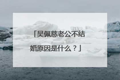 吴佩慈老公不结婚原因是什么？