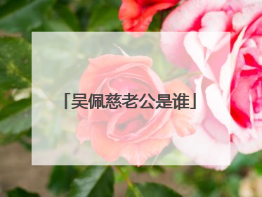 吴佩慈老公是谁