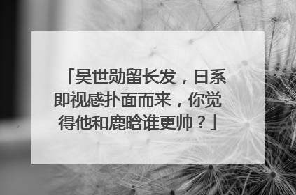 吴世勋留长发，日系即视感扑面而来，你觉得他和鹿晗谁更帅？