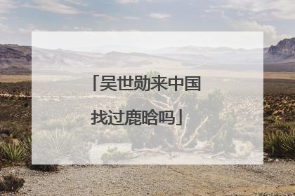 吴世勋来中国找过鹿晗吗