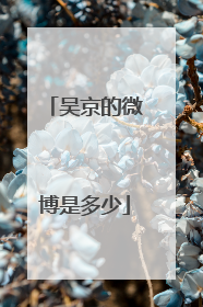 吴京的微博是多少