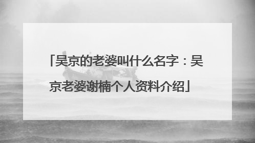 吴京的老婆叫什么名字:吴京老婆谢楠个人资料介绍