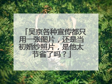 吴京各种宣传都只用一张图片，还是当初婚纱照片，是他太节省了吗？