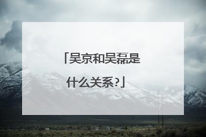 吴京和吴磊是什么关系?