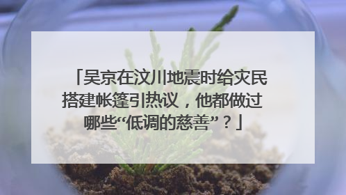 吴京在汶川地震时给灾民搭建帐篷引热议，他都做过哪些“低调的慈善”？
